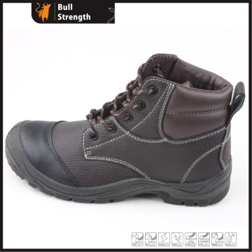 PU Injection Genuine Leather Ankle Safety Shoe (SN5317)